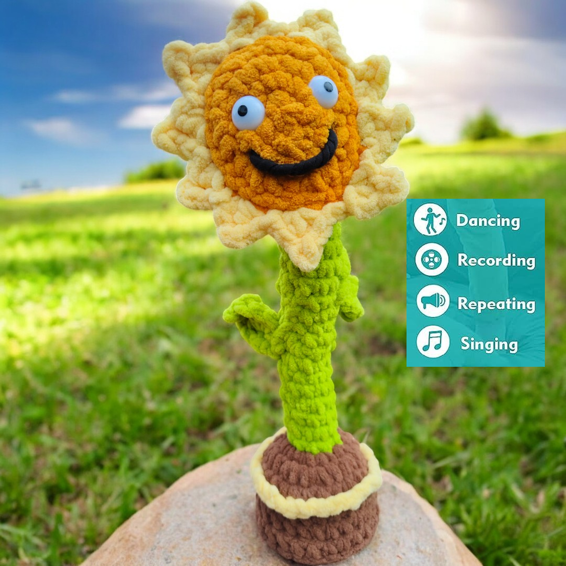 SHIROLI RECHARGEABLE DANCING  & SINGING SUNFLOWER SMART TOY - Image 8