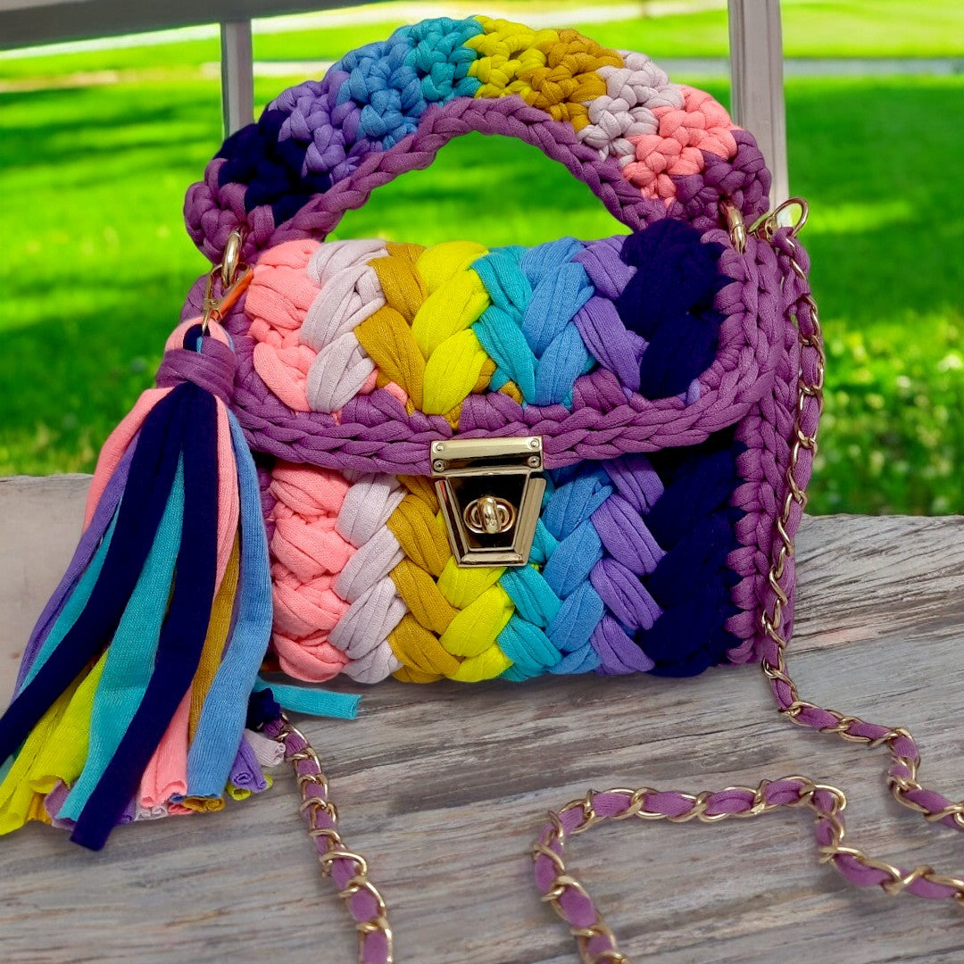 Shiroli Handmade Designer Festive Rainbow Bag- Image 1