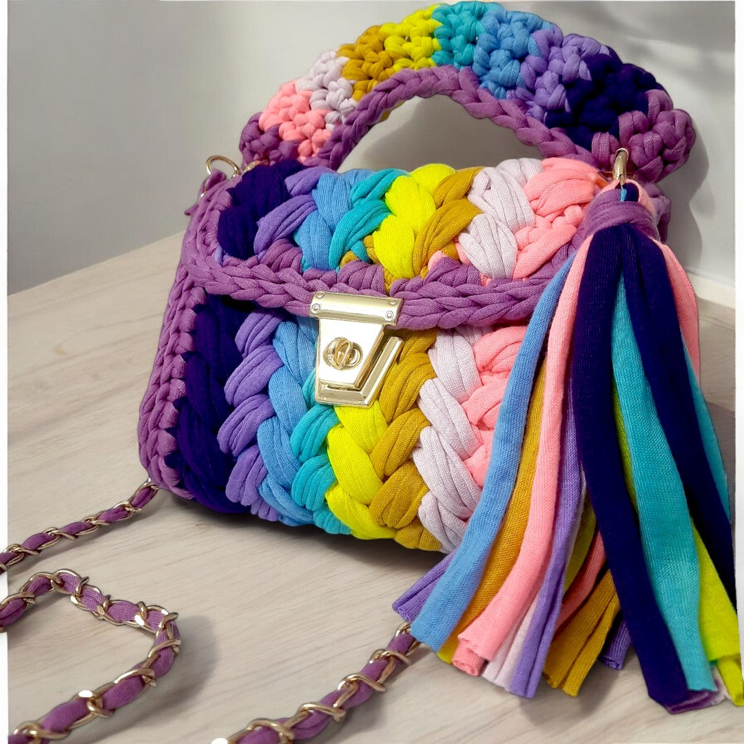 Shiroli Handmade Designer Festive Rainbow Bag- Image 2