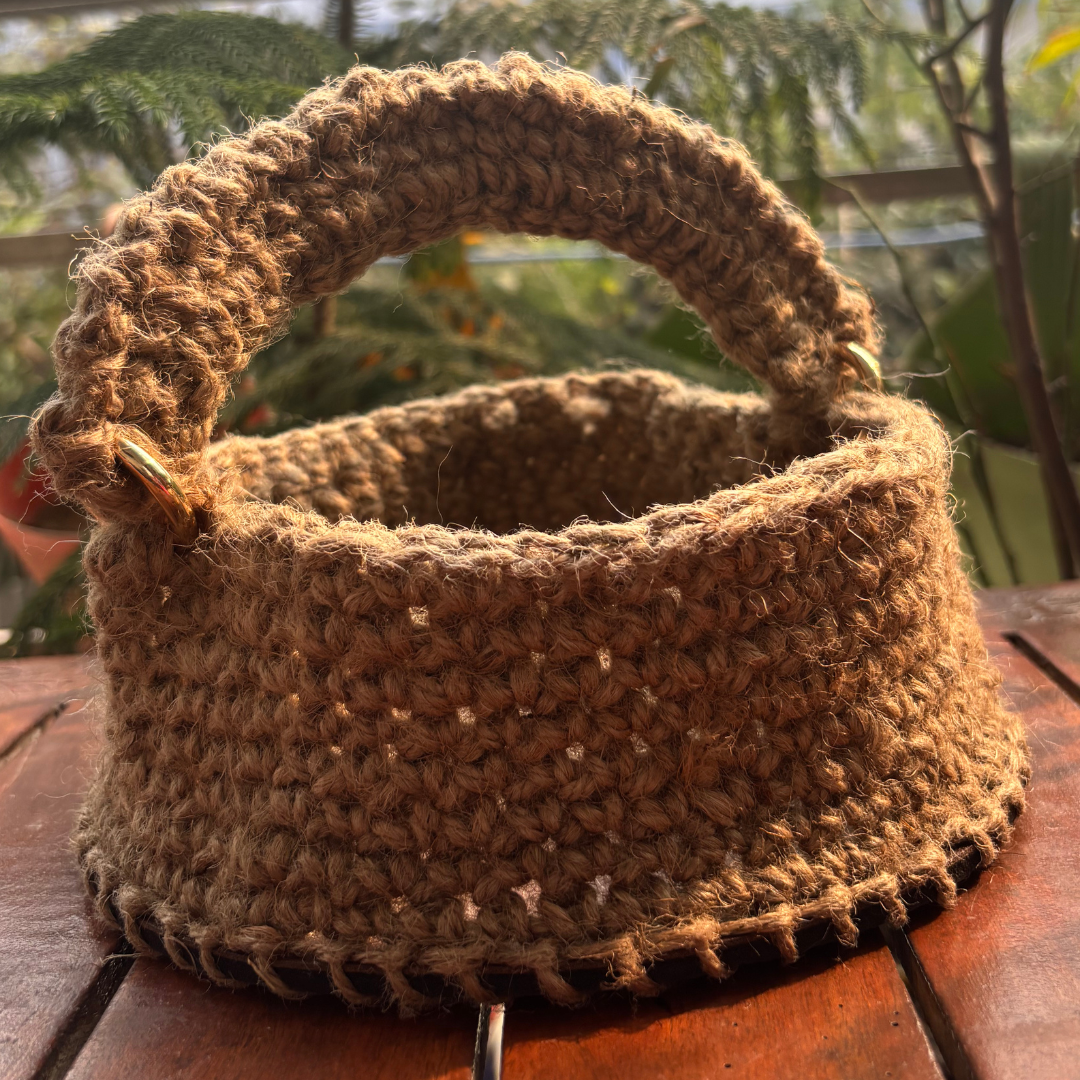 Shiroli handmade Multipurpose Jute Basket With Handle - Image 5