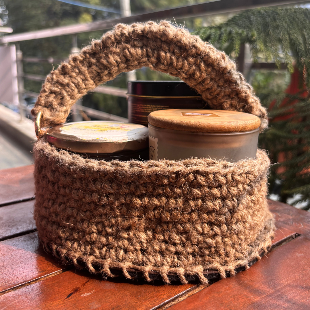 Shiroli handmade Multipurpose Jute Basket With Handle - Image 2