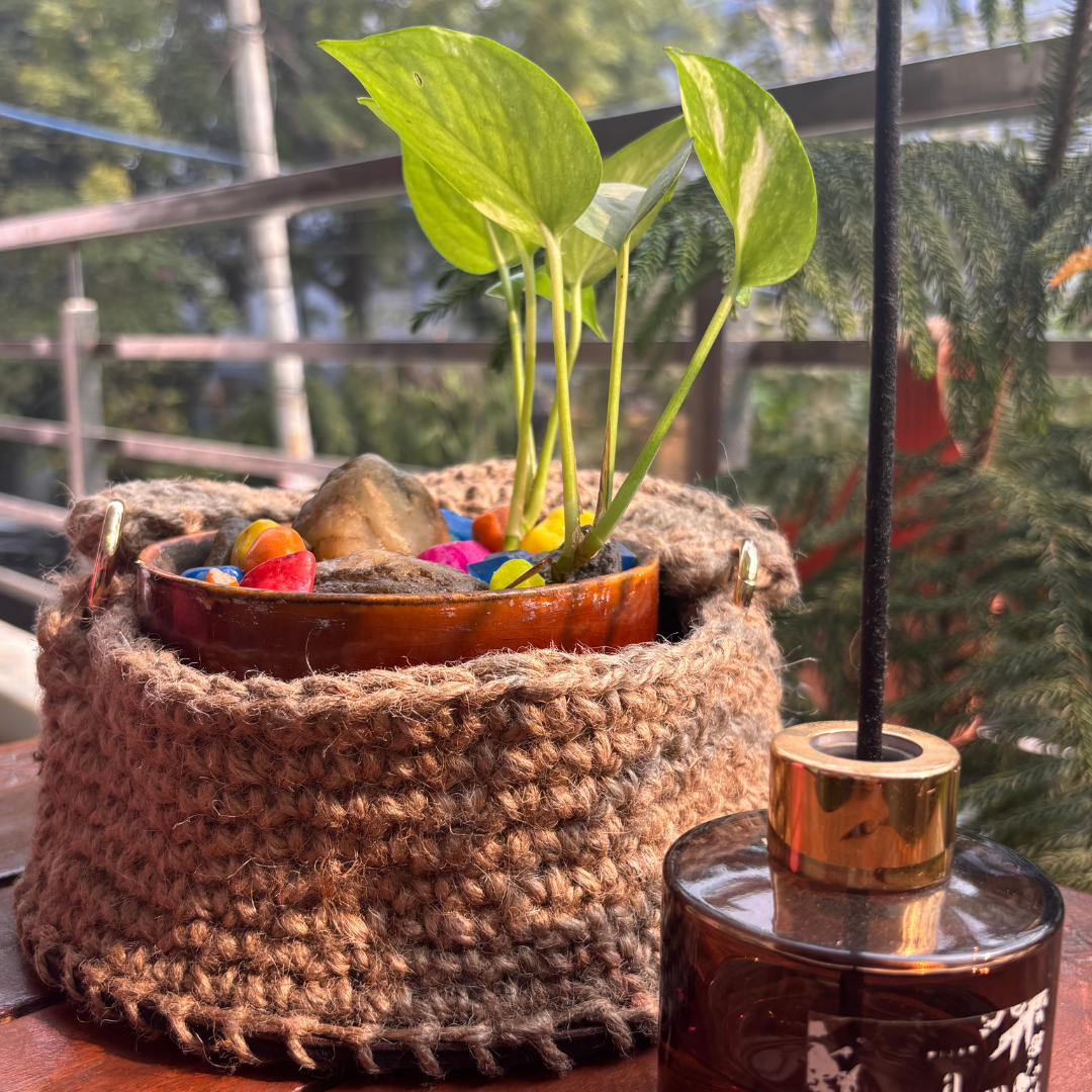 Shiroli handmade Multipurpose Jute Basket With Handle - Image 3